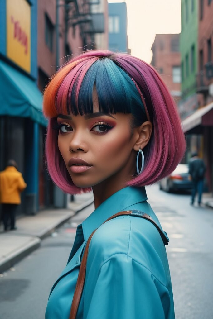Chic Bob Hairstyles with Bangs Tailored for Black Women in 2024 1 50 Chic Bob Hairstyles with Bangs Tailored for Black Women in 2024