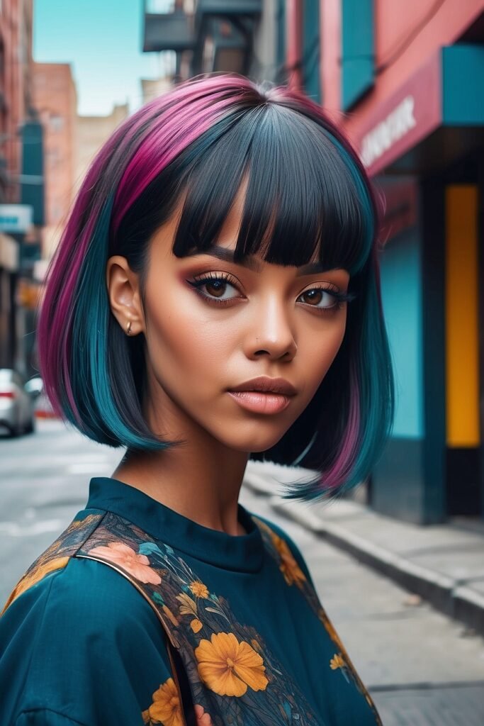 Chic Bob Hairstyles with Bangs Tailored for Black Women in 2024 3 50 Chic Bob Hairstyles with Bangs Tailored for Black Women in 2024