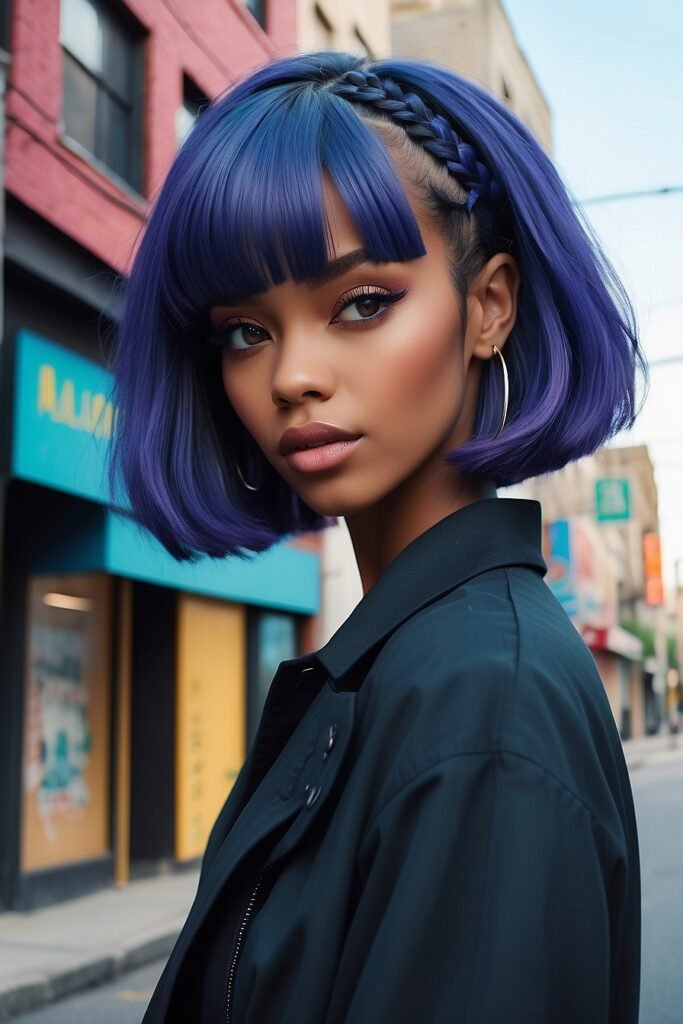Chic Bob Hairstyles with Bangs Tailored for Black Women in 2024 5 50 Chic Bob Hairstyles with Bangs Tailored for Black Women in 2024