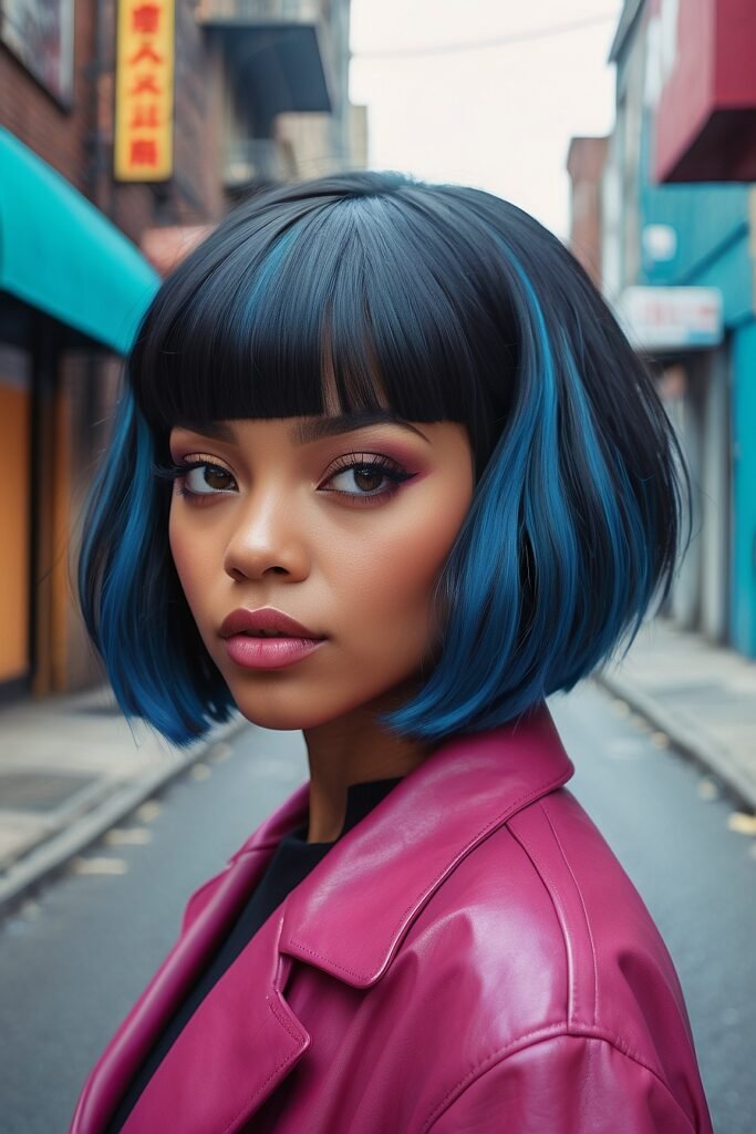 Chic Bob Hairstyles with Bangs Tailored for Black Women in 2024 9 50 Chic Bob Hairstyles with Bangs Tailored for Black Women in 2024