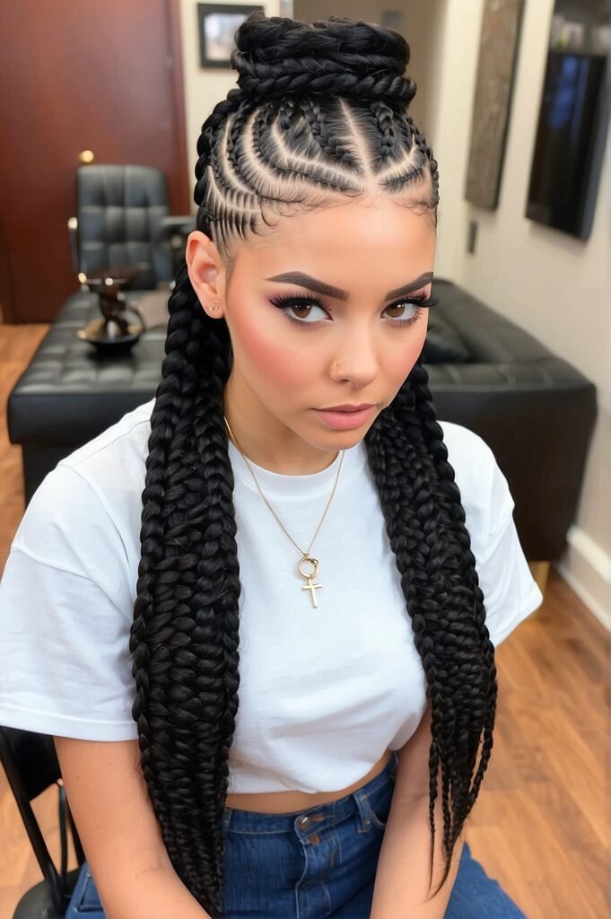 Freestyle Cornrow Braids Ideas for a Chic and Stylish Look 2 Freestyle Cornrow Braids Ideas for a Chic and Stylish Look