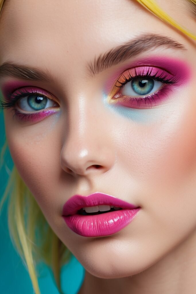 Makeup Looks Inspo 1 10 Must-Try Makeup Looks for 2024: From Neon Accents to Gold Touches