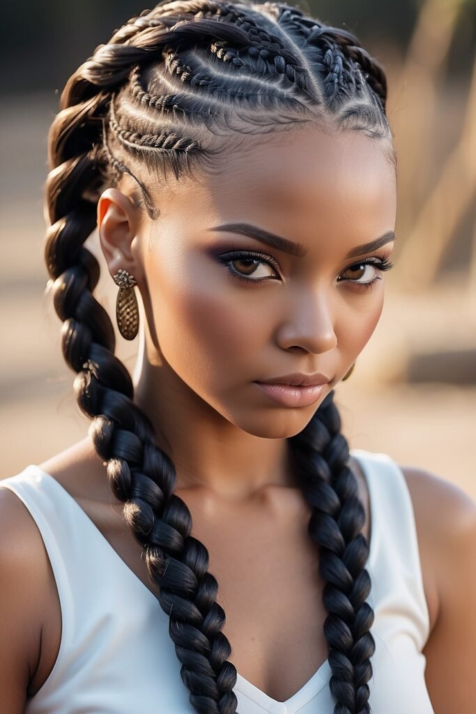 Top All Back Cornrow Hairstyles Timeless Chic Meets Modern Glamour 9 Top 35 All Back Cornrow Hairstyles: Timeless Chic Meets Modern Glamour