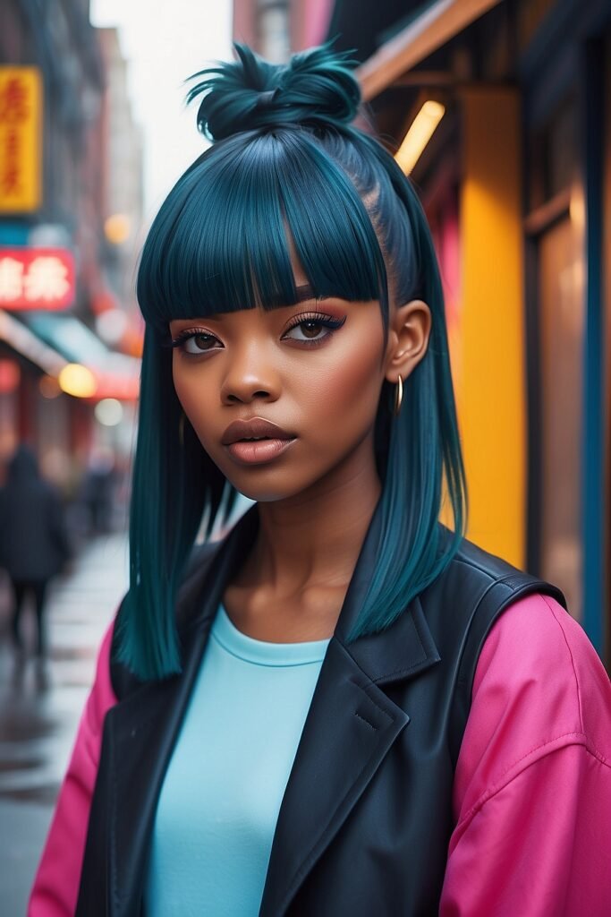 Trendsetting Chinese Bangs Styles for Black Women in 2024 2 30 Trendsetting Chinese Bangs Styles for Black Women in 2024