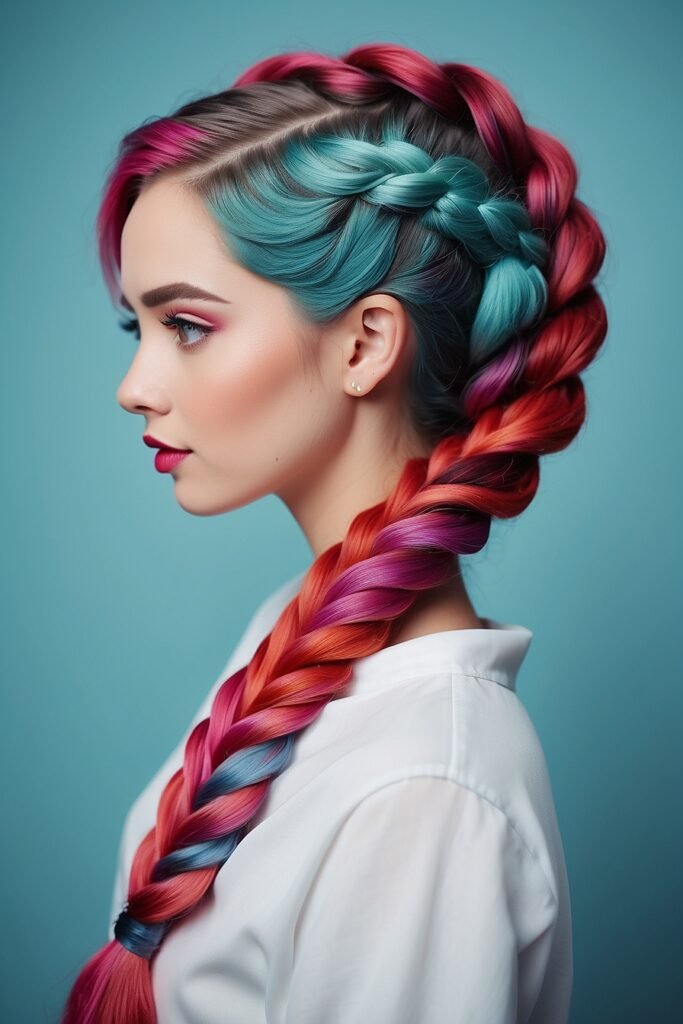 Colored Braids Hairstyles 2 Top 20 Trending Colored Braid Hairstyles for Every Season: From Honey Tints to Platinum Blonde