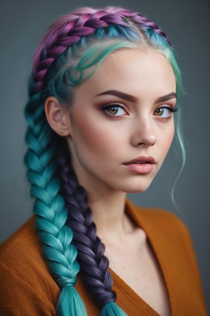 Colored Braids Hairstyles 5 Top 20 Trending Colored Braid Hairstyles for Every Season: From Honey Tints to Platinum Blonde