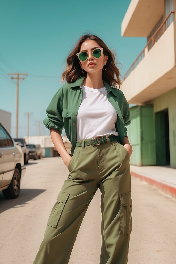 Green Cargo Pants 1 10 Fresh Ways to Rock Green Cargo Pants in 2024: Outfit Ideas to Inspire Your Style