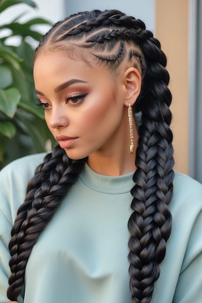 Top 50 Trendsetting Knotless Braids: From Medium Beaded Styles To ...