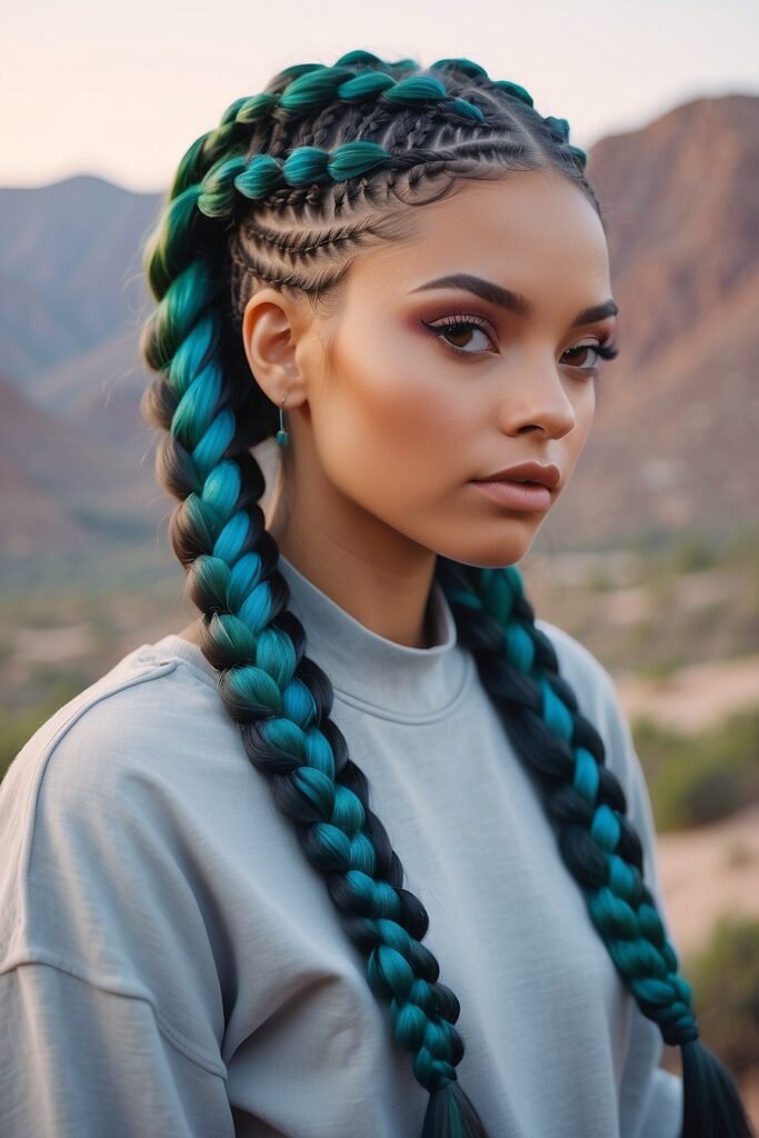 Knotless Braids Hairstyles With Color 5 44 Stunning Knotless Braids With Color to Elevate Your Fashion Game