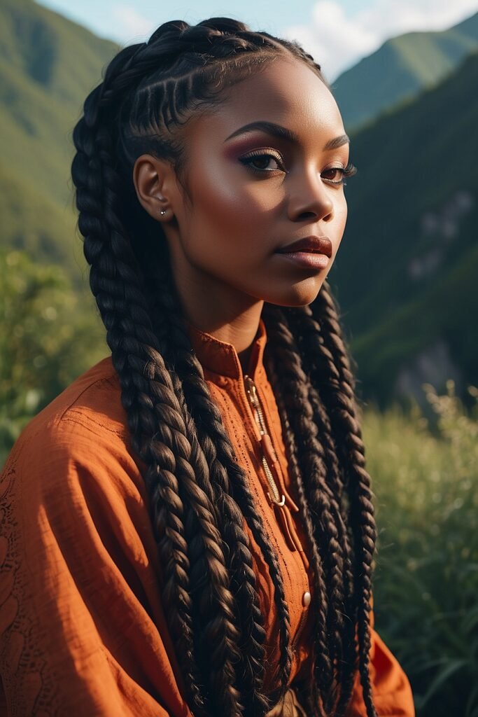 Long Braids for Black Women 46 Long Braided Hairstyle Inspirations for Black Women in 2024