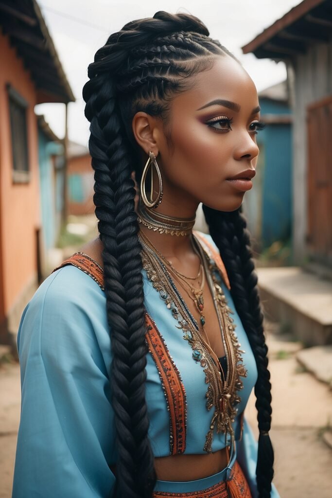 Long Braids for Black Women 7 46 Long Braided Hairstyle Inspirations for Black Women in 2024
