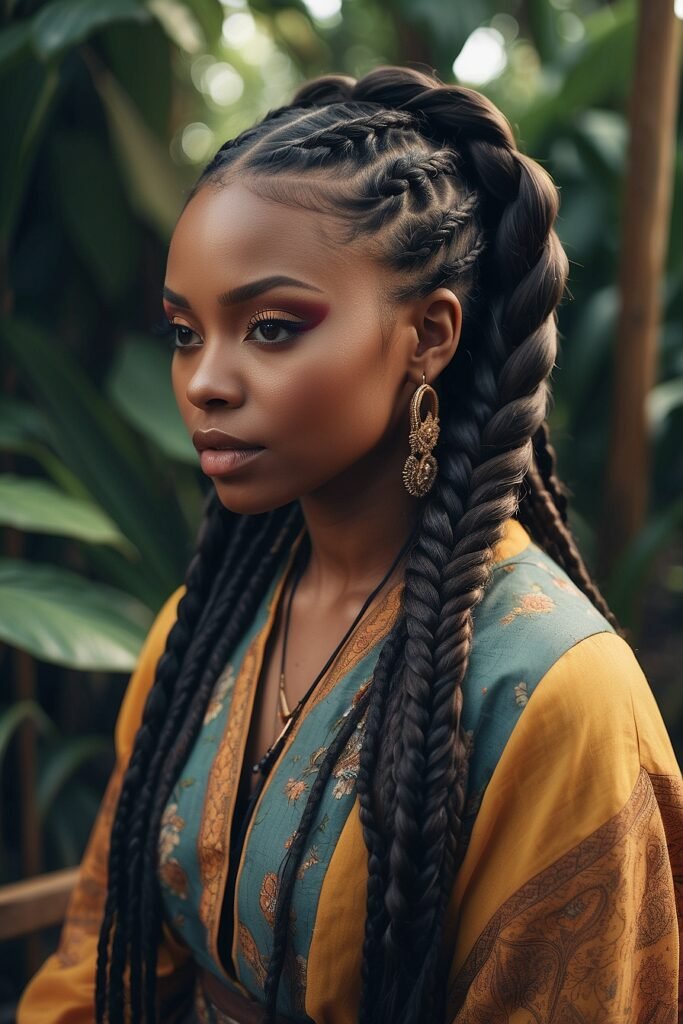 Long Braids for Black Women 8 46 Long Braided Hairstyle Inspirations for Black Women in 2024