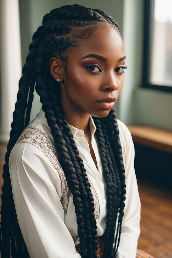 Long Braids for Black Women 9 46 Long Braided Hairstyle Inspirations for Black Women in 2024