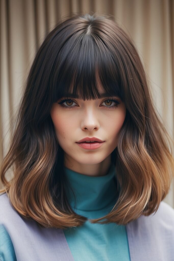 Long Hair Curtain Bangs Celeb-Inspired Long Hair Curtain Bangs: Get the Look That's Taking Over Hollywood