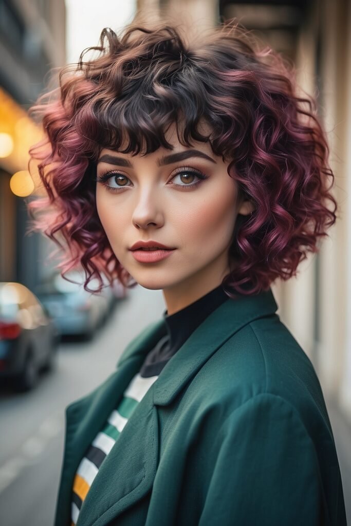 Short Curly Hair With Bangs 4 Top 10 Trendsetting Short Curly Hairstyles with Bangs for 2024