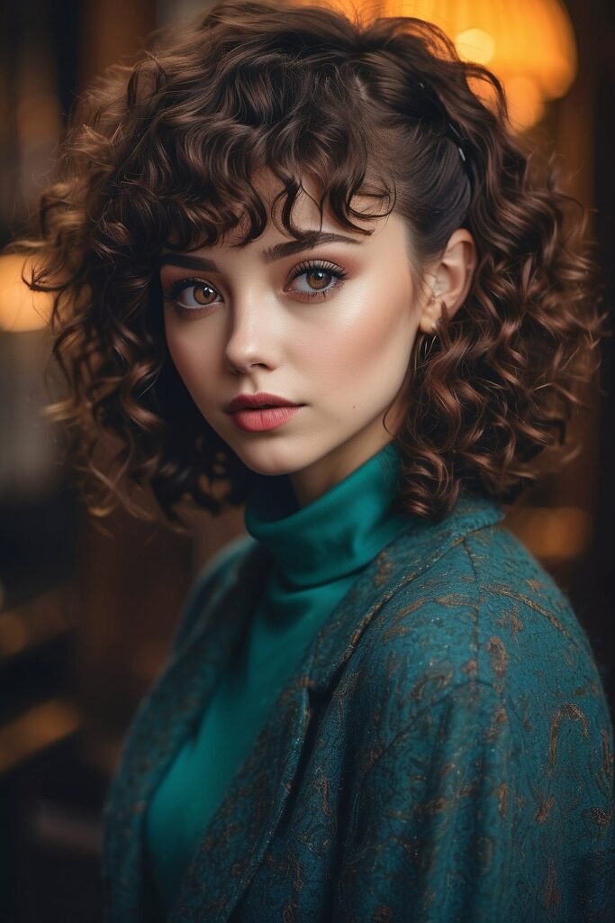 Short Curly Hair With Bangs 9 Top 10 Trendsetting Short Curly Hairstyles with Bangs for 2024