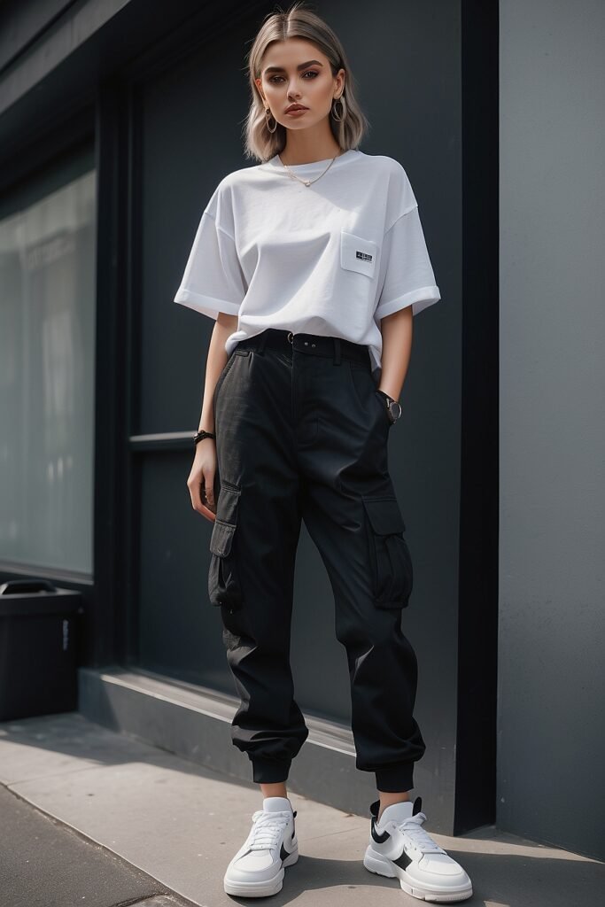 Street Style Black Cargo Pants Outfit 5 Unlock the Ultimate Urban Chic: Street Style Black Cargo Pants Outfit Ideas