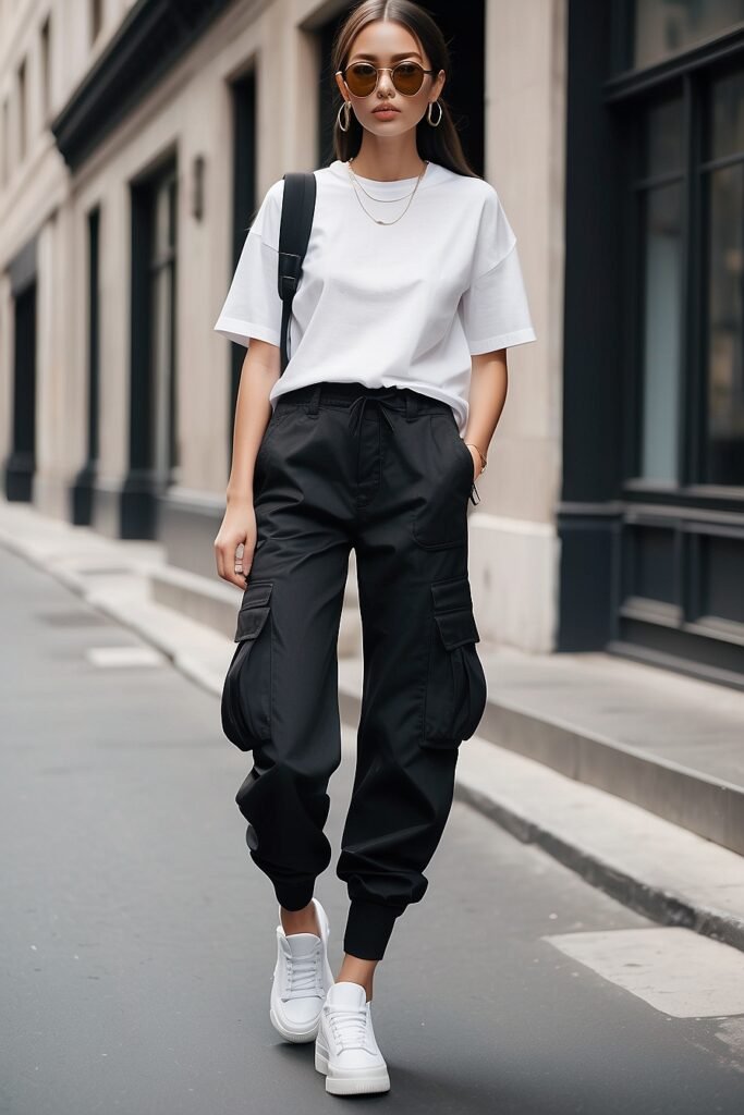 Street Style Black Cargo Pants Outfit Unlock the Ultimate Urban Chic: Street Style Black Cargo Pants Outfit Ideas