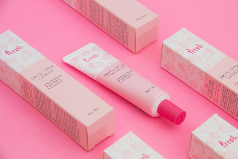 beauty product in pink color